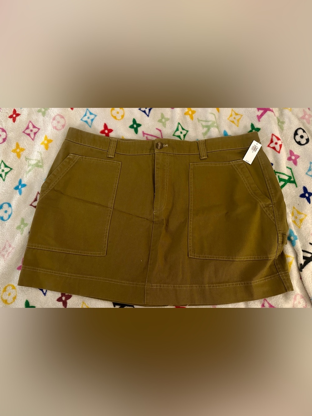 Olive Utility Mini Skirt - Old Navy